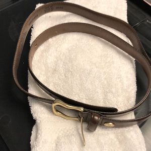 Classic Brown Leather Belt, S 3x